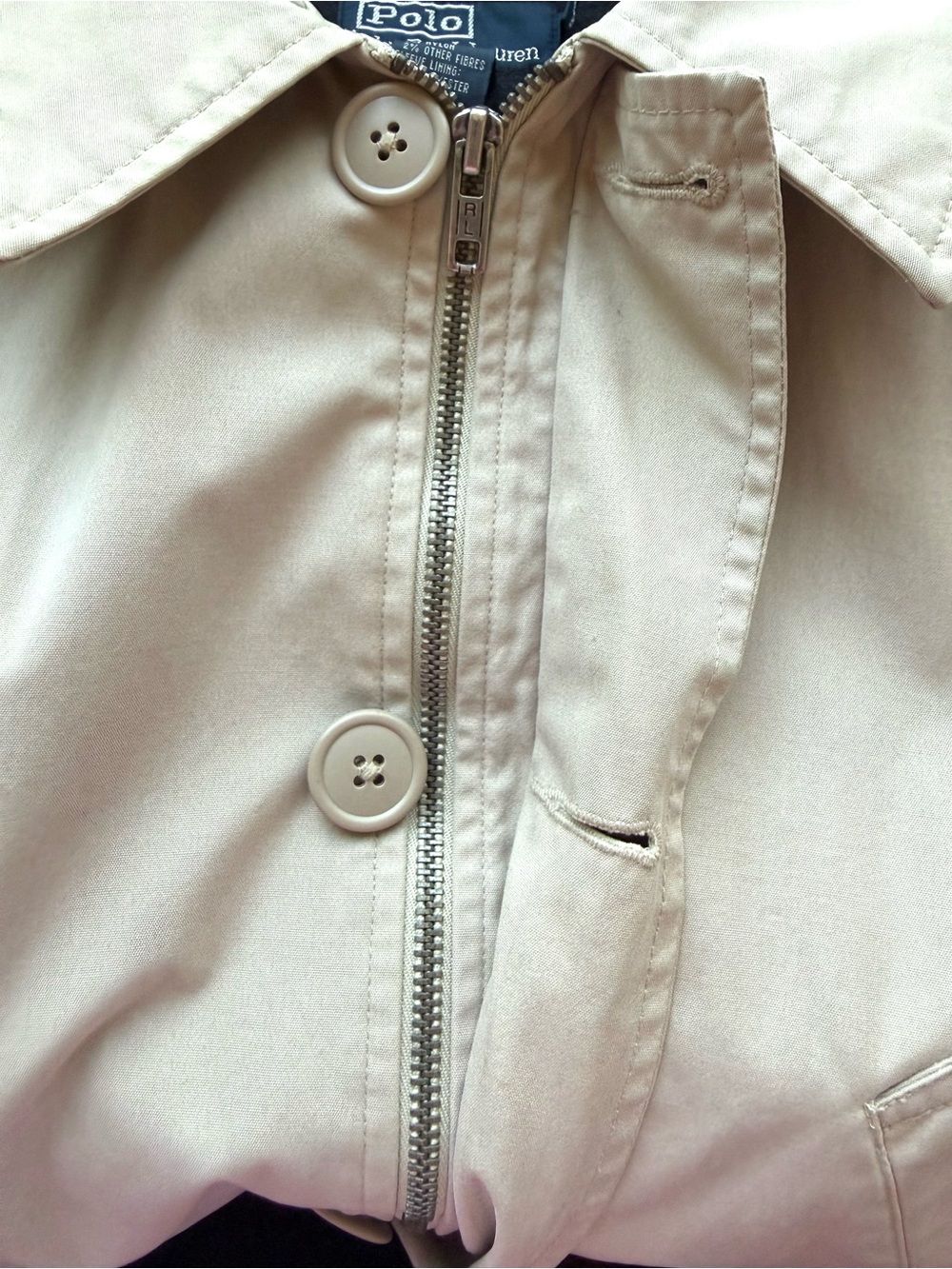 Polo Ralph Lauren Light Tan Single Breasted Button & Zipped Front Field Jacket - Picture 13 of 15